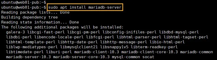 mariadb server 설치