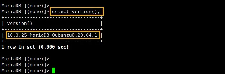 mariadb version check, mariadb 버전확인