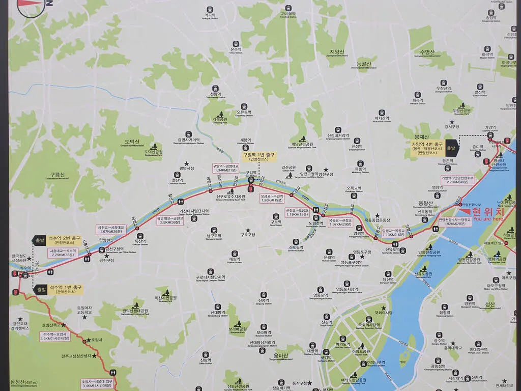 서울둘레길 6코스 안내도