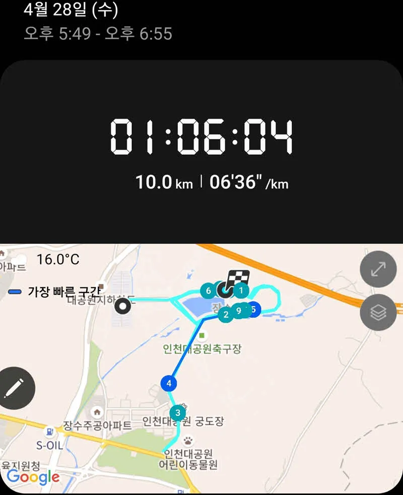 걷기의 운동기록