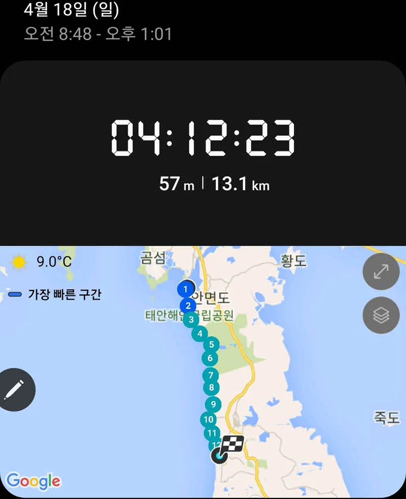 걷기운동의 기록