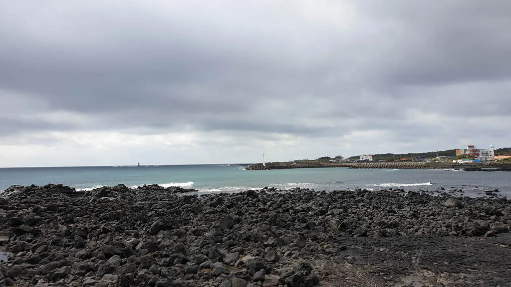 온평포구의 바다