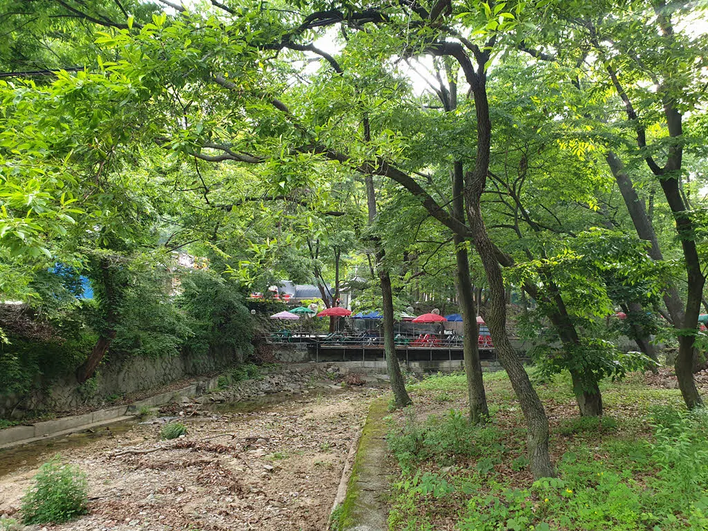 계곡의 풍광을 망치는 술집들