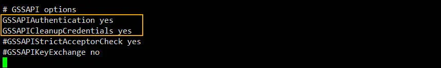 kerberos 인증을 위한 sshd_config 설정 수정