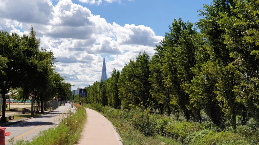 멀리 보이는 L사의 상징 타워