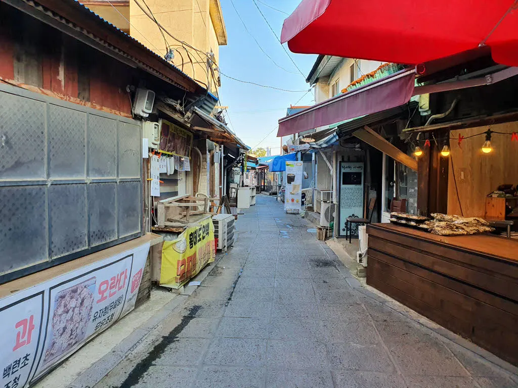 대룡시장 중앙 사거리에서 북쪽 방면