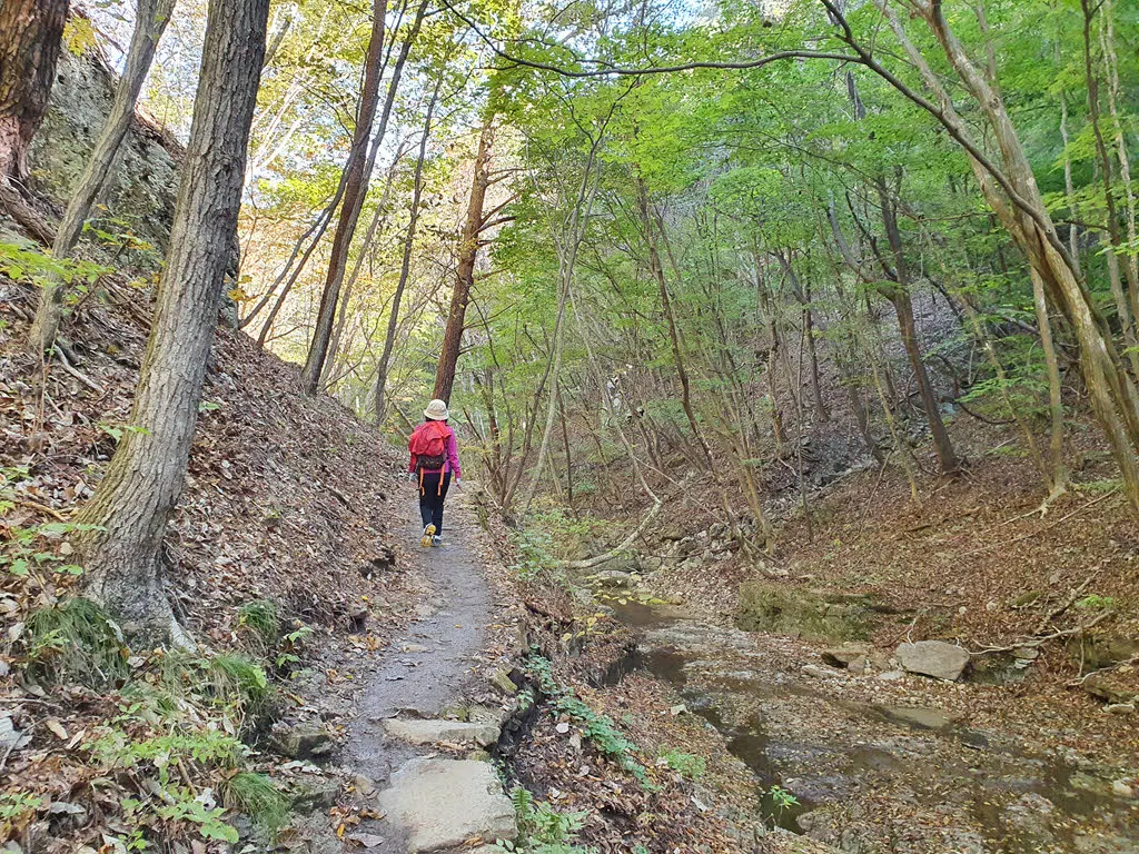 후리메기 삼거리를 지나 용추협곡과 이어지는 후리메기 입구로 향한다