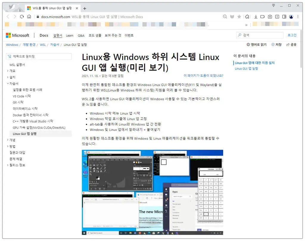 WSL에서 X Window 응용프로그램 실행을 위한 드라이버