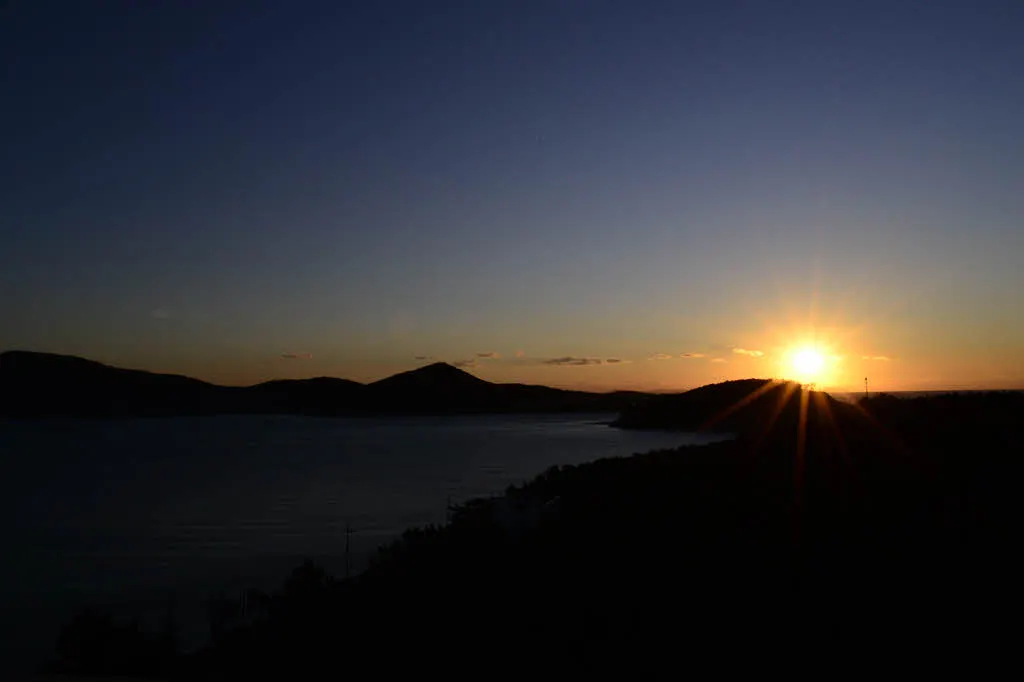 용유 하늘전망대의 해넘이