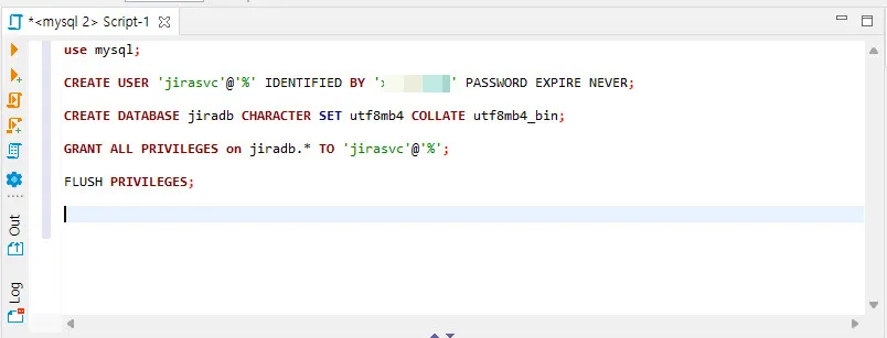 JIRA에서 사용할 MySQL 계정과 DB 생성하기