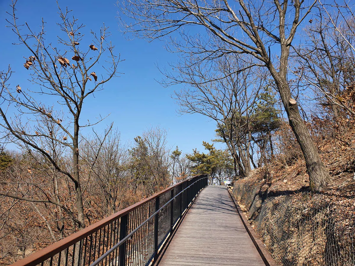 수산 무장애 나눔길의 가장 급경사 구간