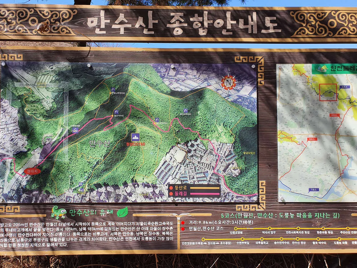 만수산 종합안내도