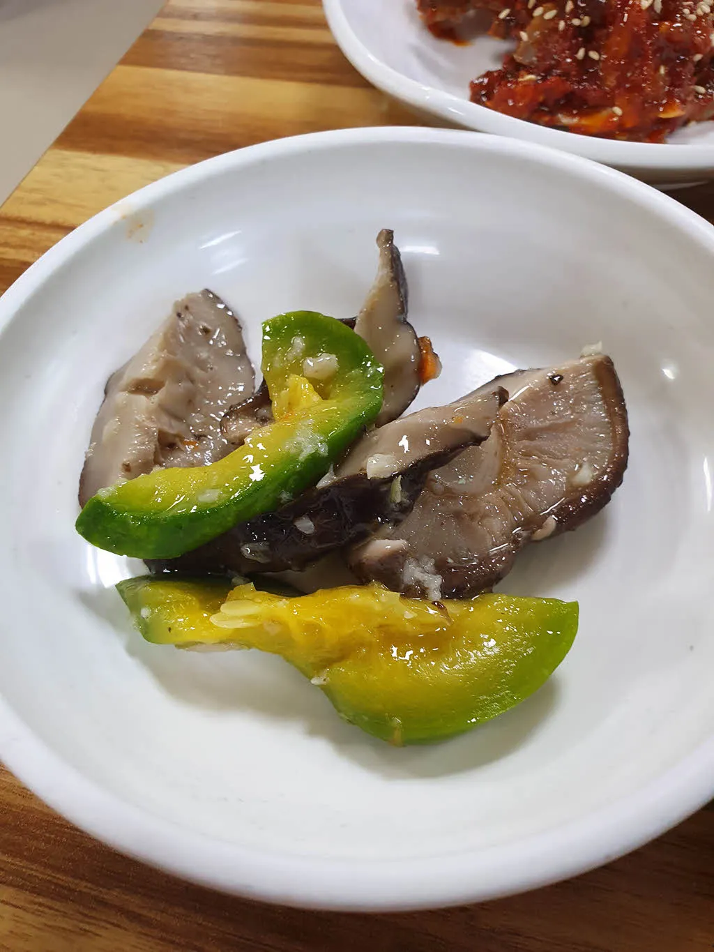 순천역 흥덕식당 백반 - 호박,버젓 무침