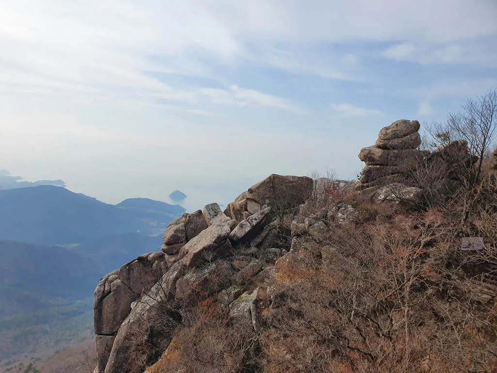 금산산장 명당자리에서 보이는 풍경