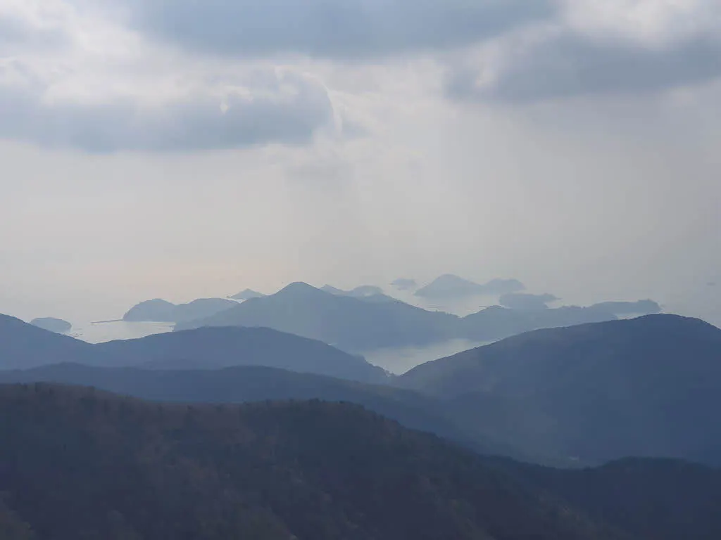보리암에서 바라본 남해바다