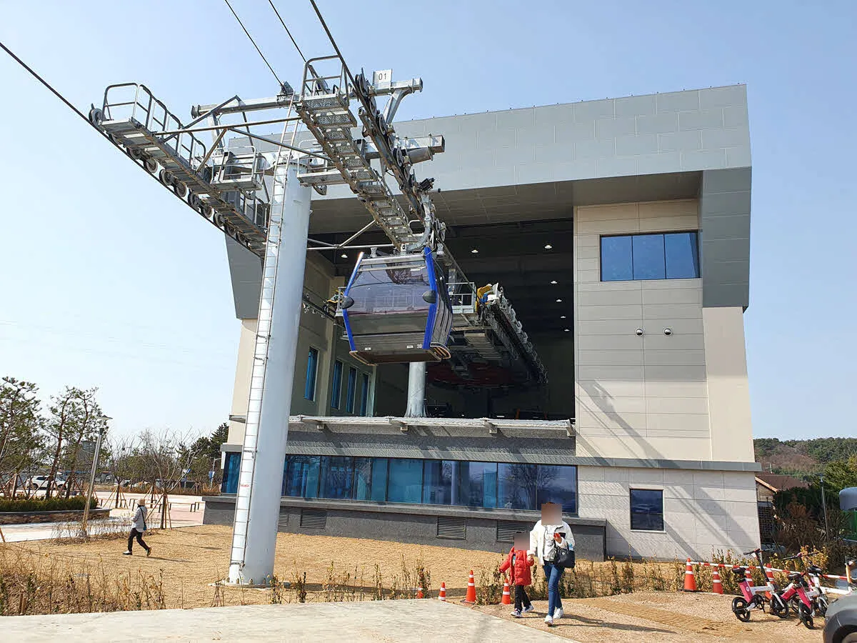 제부도 일주 후 도착한 서해랑 제부도 승강장