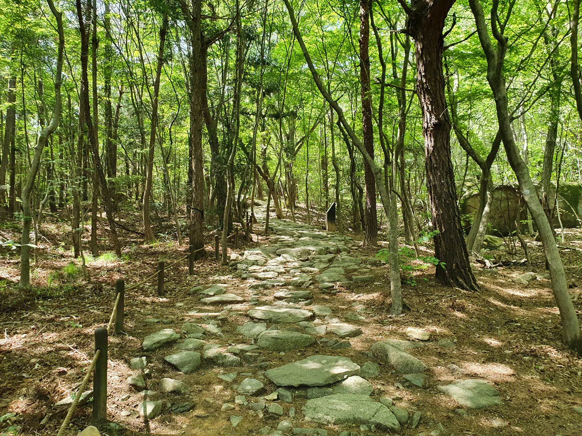 월출산의 만만해 보이는 산길