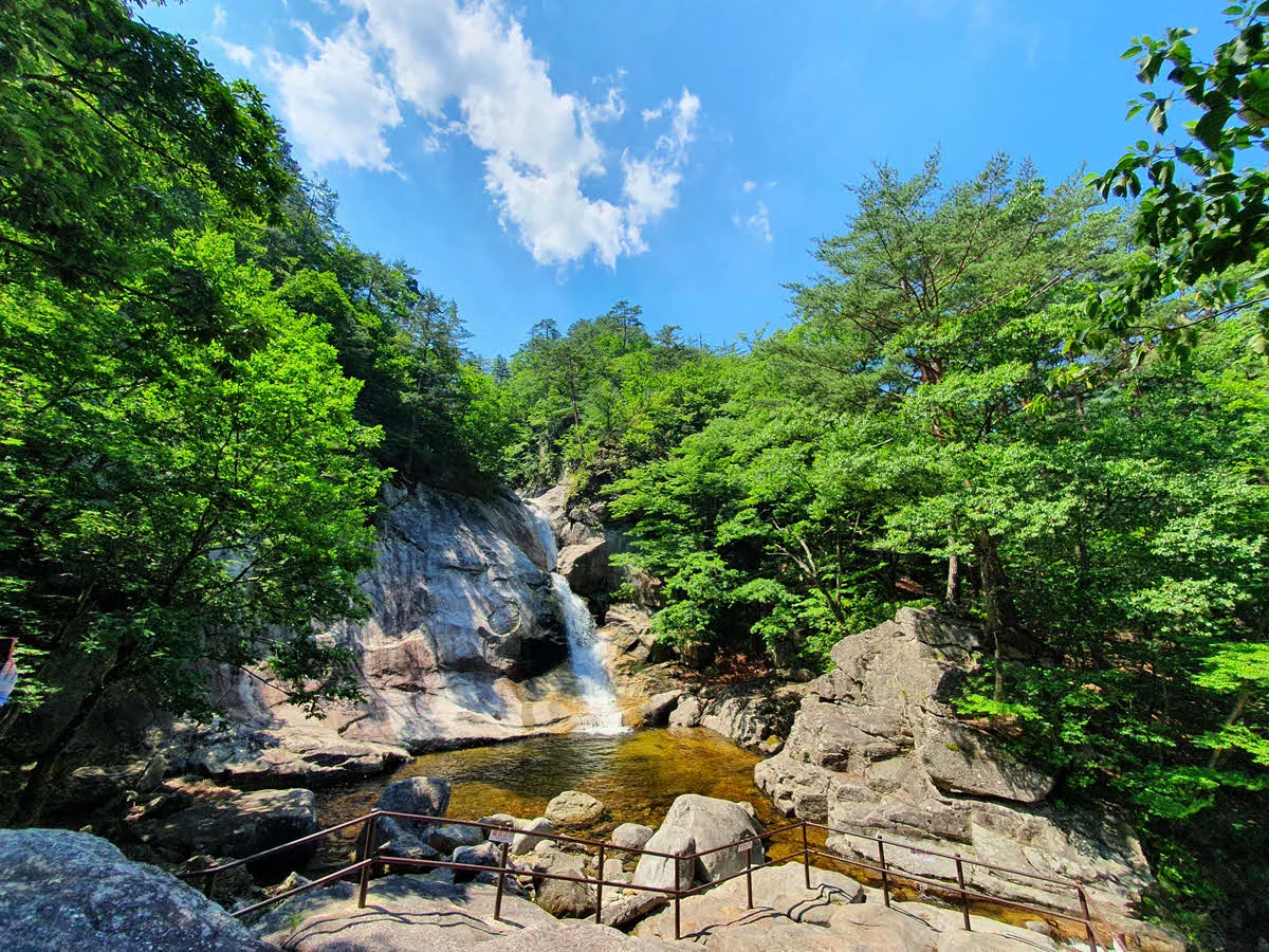 오대산 소금강 계곡 구룡폭포