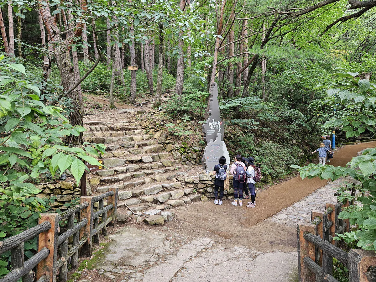 베틀바위로 올라가는 길