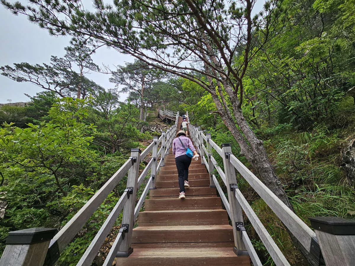 미륵바위 가는 계단