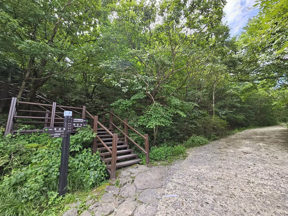 노고단을 오르는 빠른 길과 느린 길