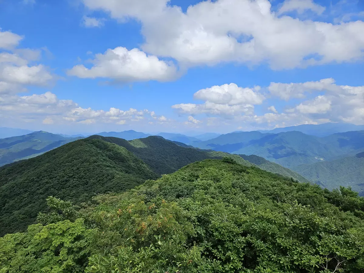 고리봉에서 바라본 지리산. (천왕봉 방면)