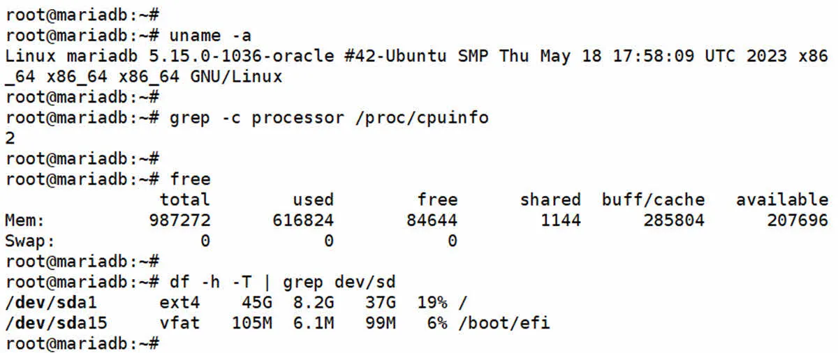 Oracle Cloud에 생성한 mariadb 서버