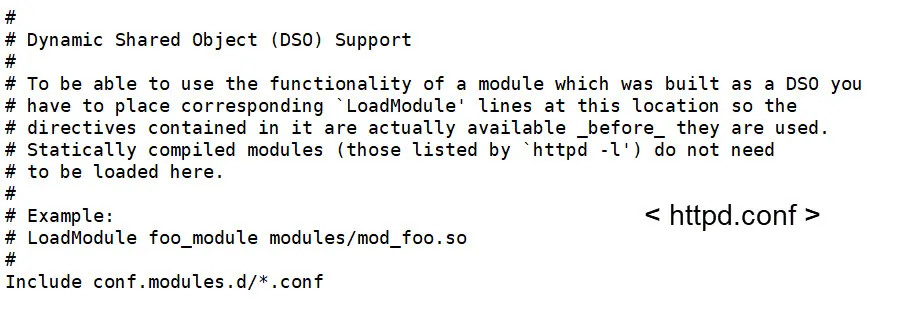 Apache의 동적 모듈 Load 설정 - LoadModule