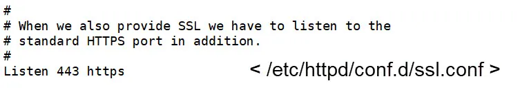 https 설정을 위한 ssl.conf 