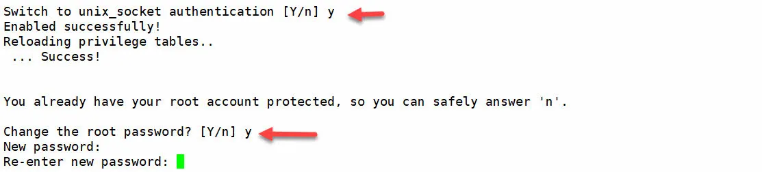 MariaDB root 관리자 계정 비밀번호 변경