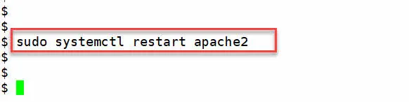아파치 웹서버 재실행하기