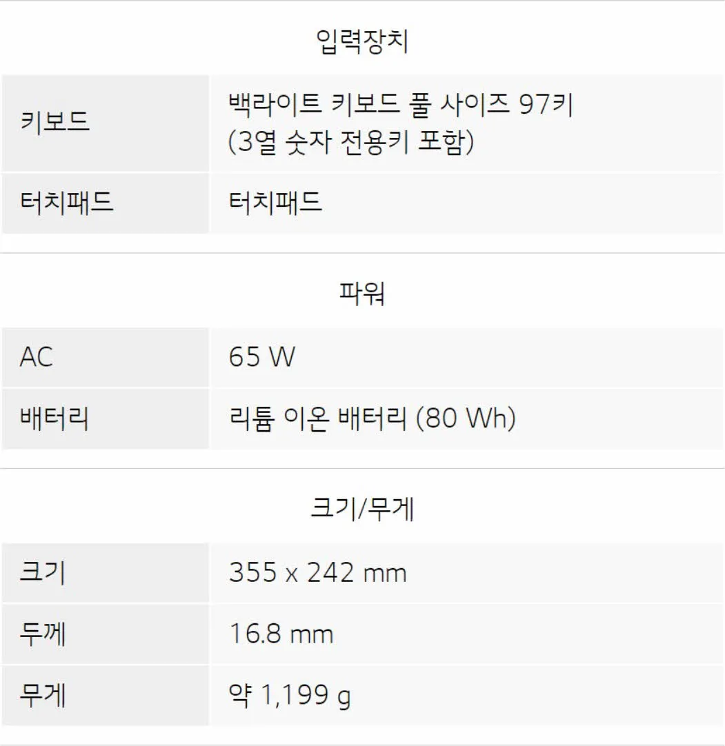 LG그램-16ZD90Q-GX56K규격