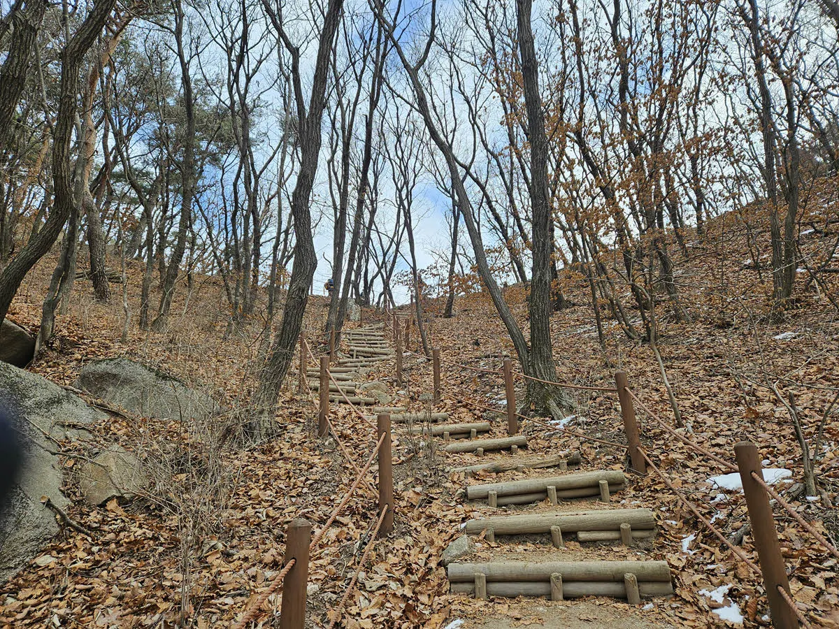 사패산 주능선을 향해 걸음을 재촉한다.