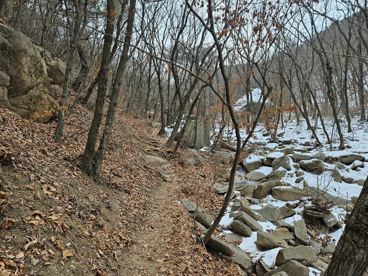 원각폭포 상류 계곡 구간