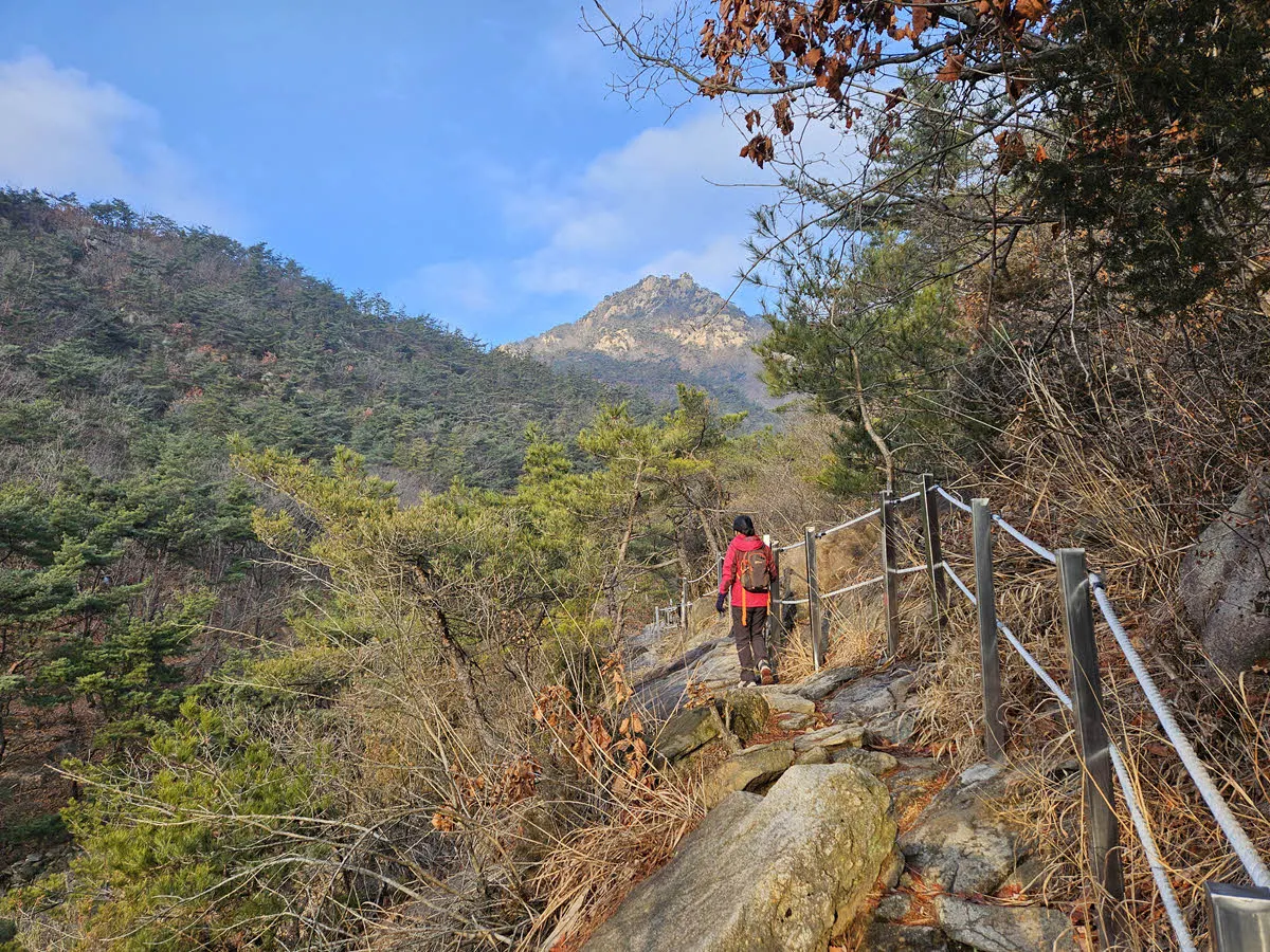 멀리 보이는 관악산 봉우리. 관악산 정상은 아니다.