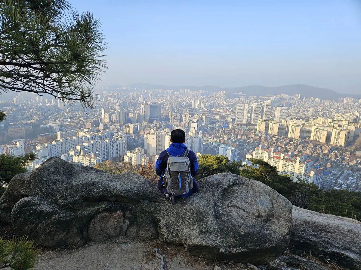 족두리봉 중턱에서 바라본 불광동 시내 전경