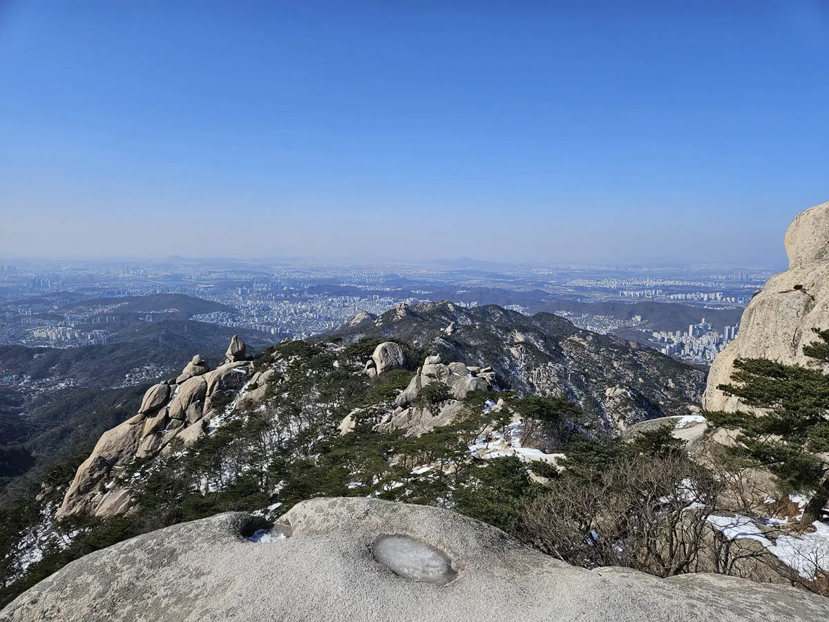 문수봉에서 바라본 서울방면
