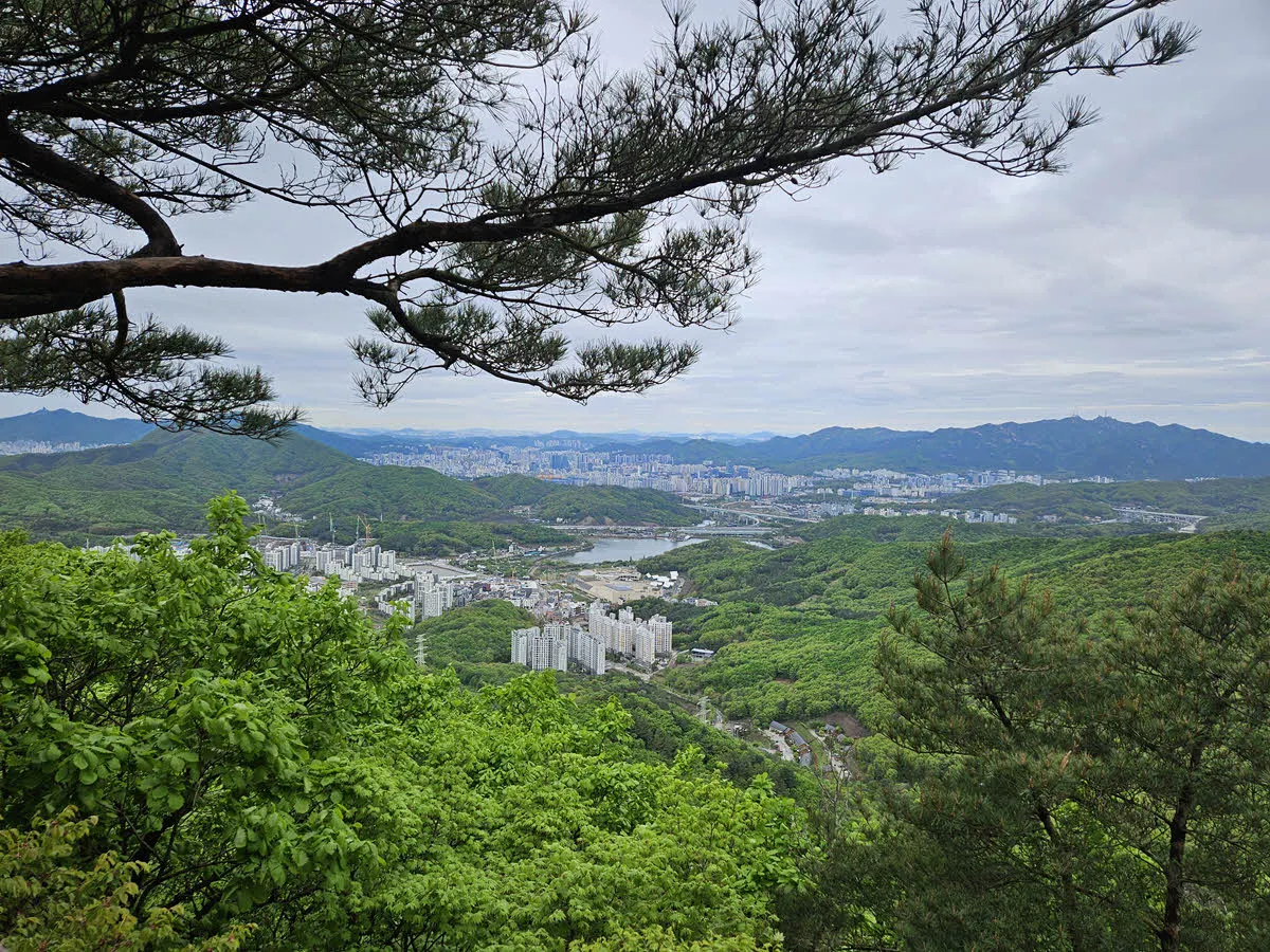 바라산에서 바라본 의왕시 백운호수