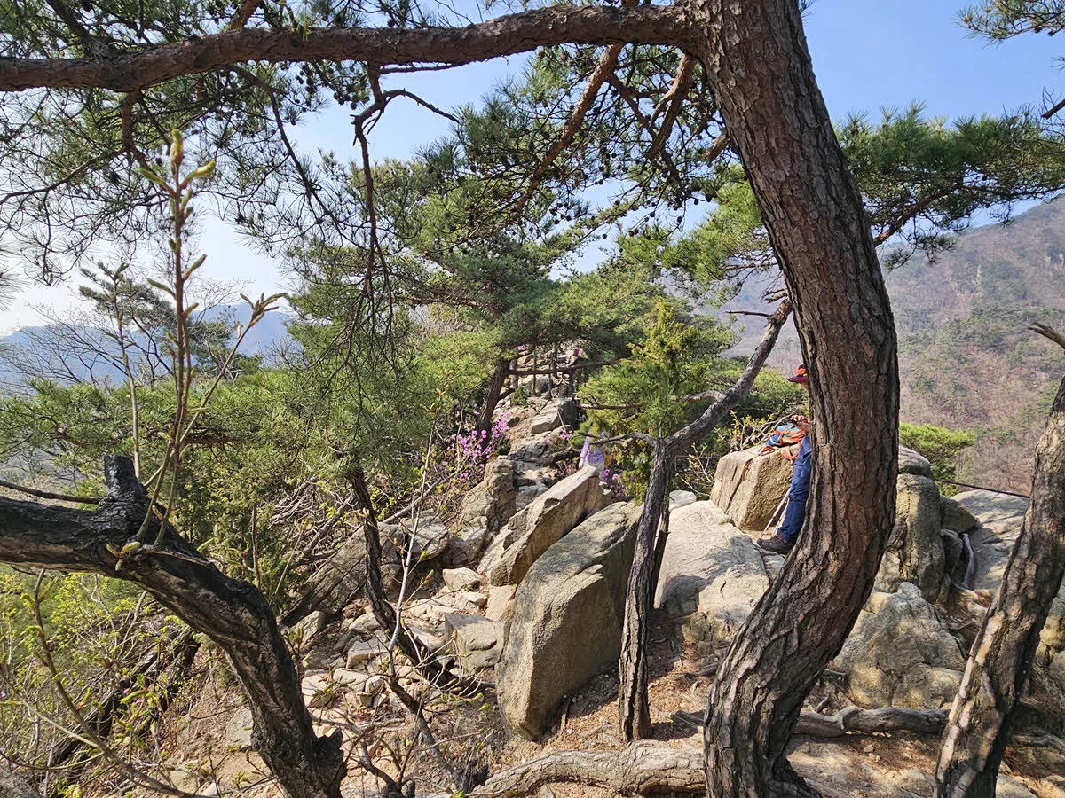 북한산 진달래 능선의 암릉구간