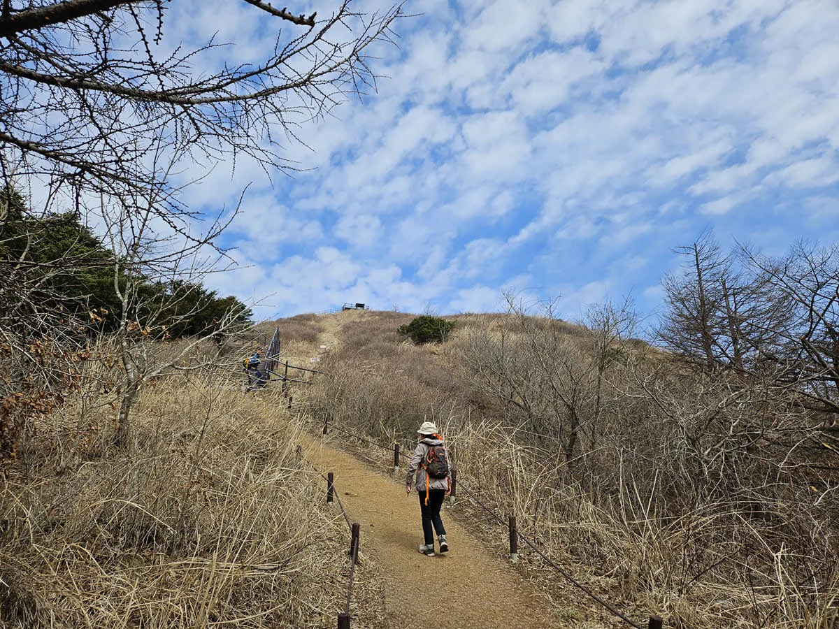 지리산 바래봉이 보인다.