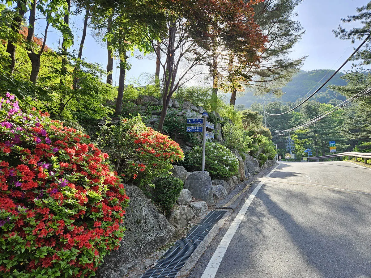 서리산 방면 등산로 입구