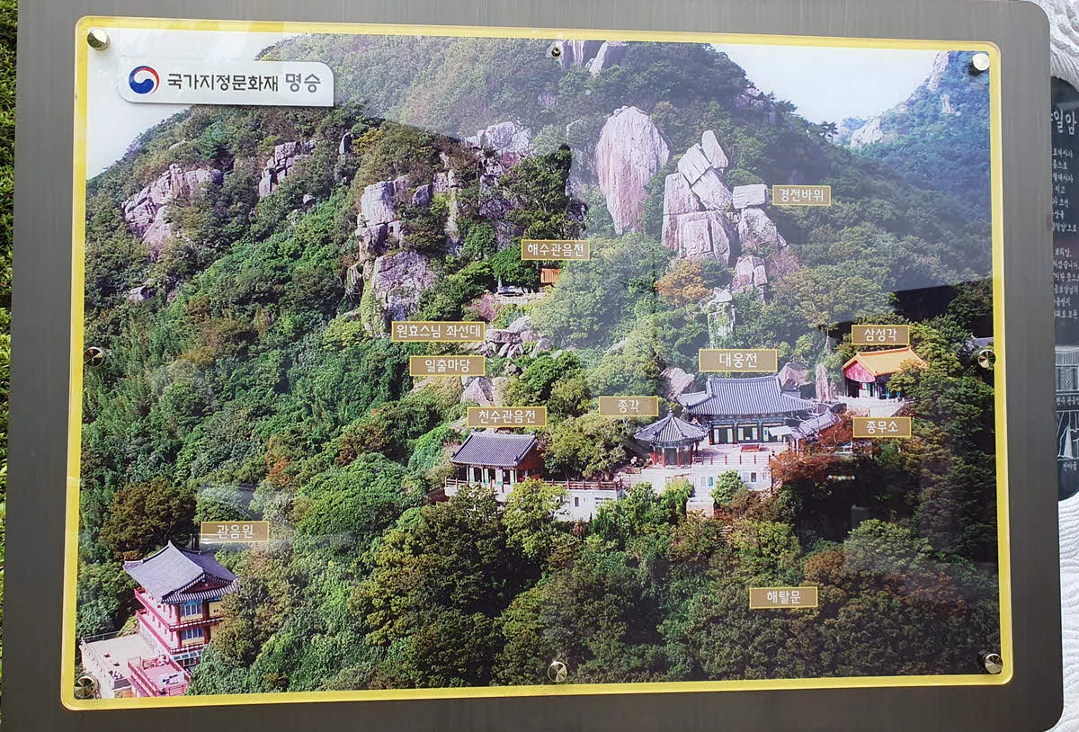 해수관음성지 여수 금오산 향일암 안내도