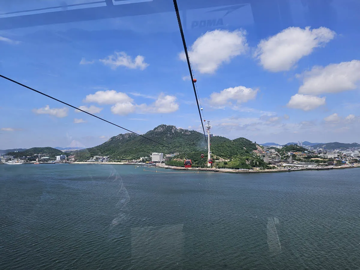 목포해상케이블카에서 바라본 유달산(목포시내)방면