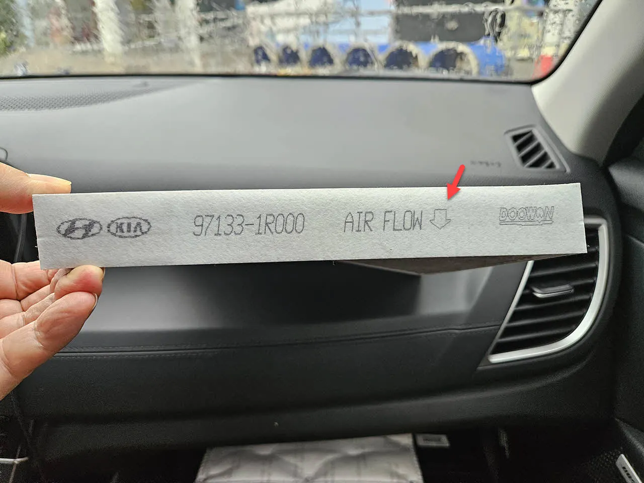 더 뉴 셀토스 오래된 에어컨/히터 필터 공기 순환 흐름