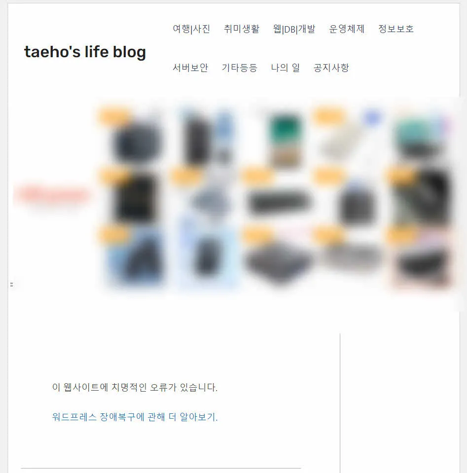 워드프레스 검색위젯 에러 (Astra Theme)