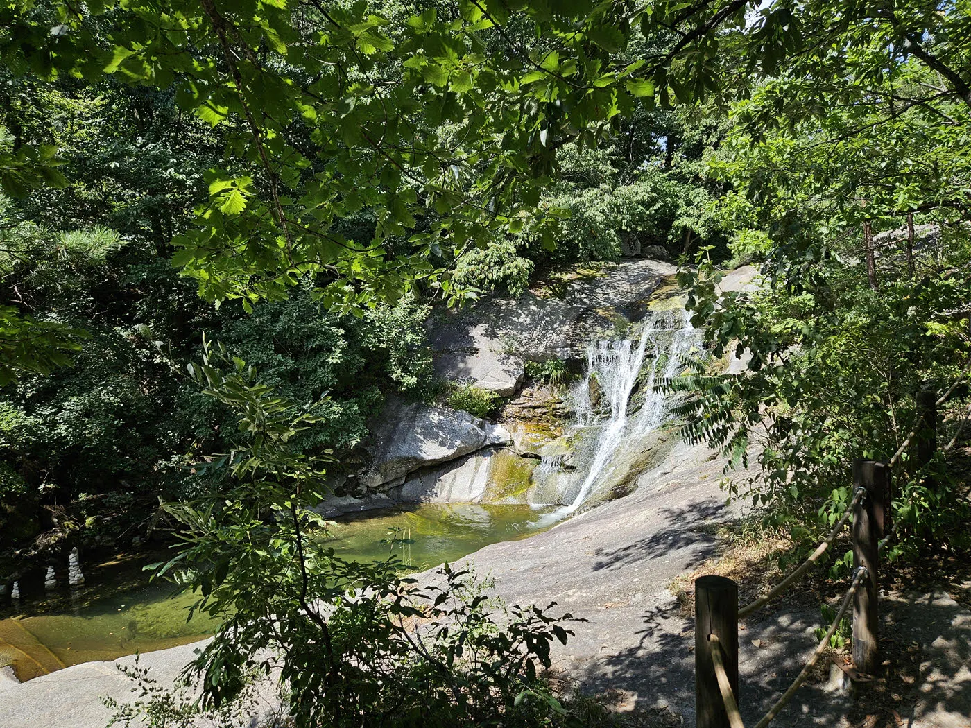 대관령소나무숲길 초입의 이름모를 계곡