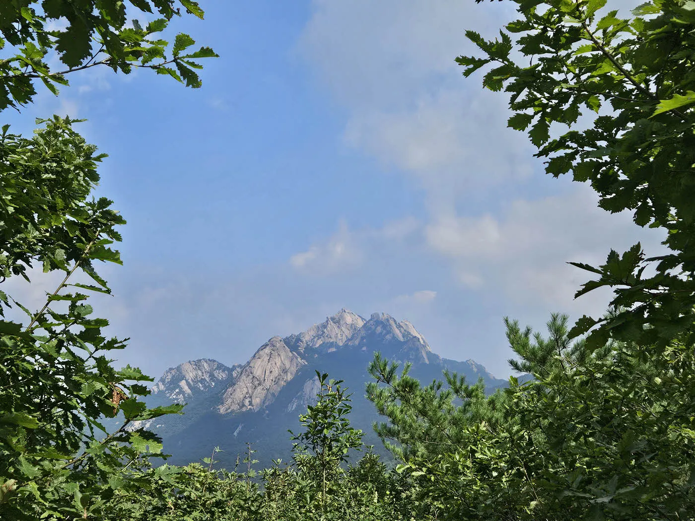 북한산 노정복, 백운대, 만경대 풍경