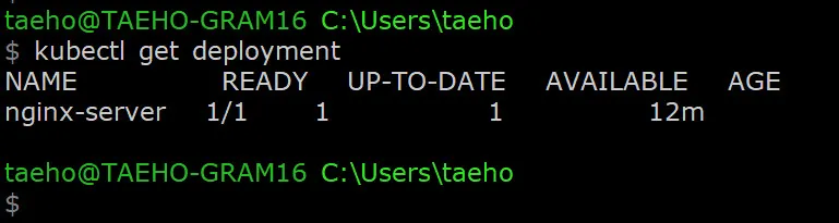  배포된 디플로이먼트 조회