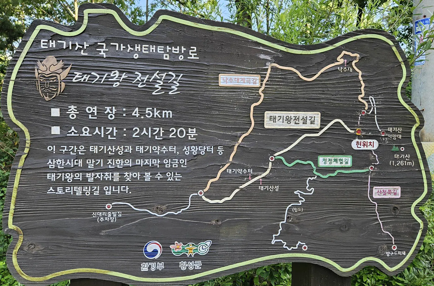 태기산 국가생태탐방로 코스안내도