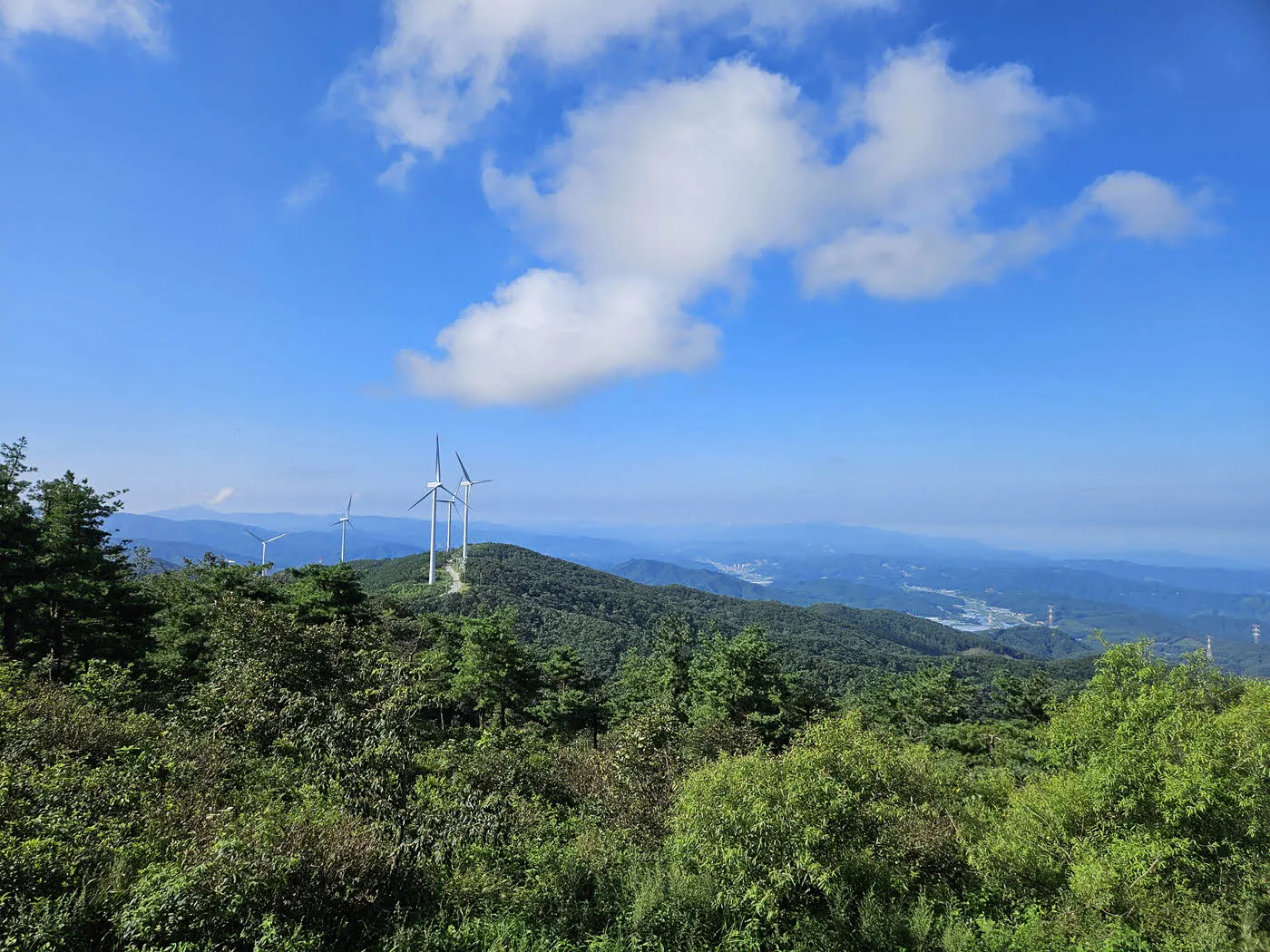 태기산 정망대에서 바라본 치악산 방면